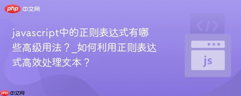javascript中的正则表达式有哪些高级用法？_如何利用正则表达式高效处理文本？