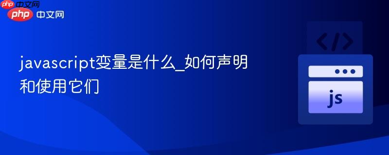 javascript变量是什么_如何声明和使用它们