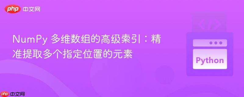NumPy 多维数组的高级索引：精准提取多个指定位置的元素