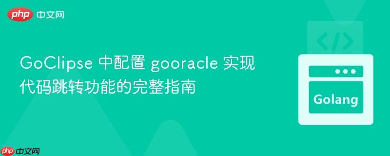 GoClipse 中配置 gooracle 实现代码跳转功能的完整指南
