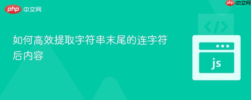 如何高效提取字符串末尾的连字符后内容
