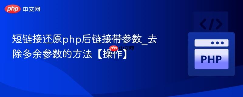 短链接还原php后链接带参数_去除多余参数的方法【操作】