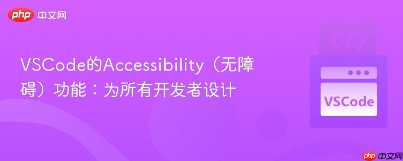 VSCode的Accessibility（无障碍）功能：为所有开发者设计