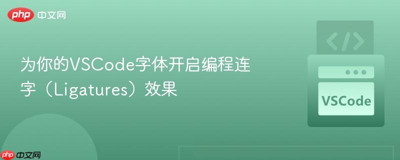 为你的VSCode字体开启编程连字（Ligatures）效果
