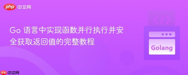 Go 语言中实现函数并行执行并安全获取返回值的完整教程