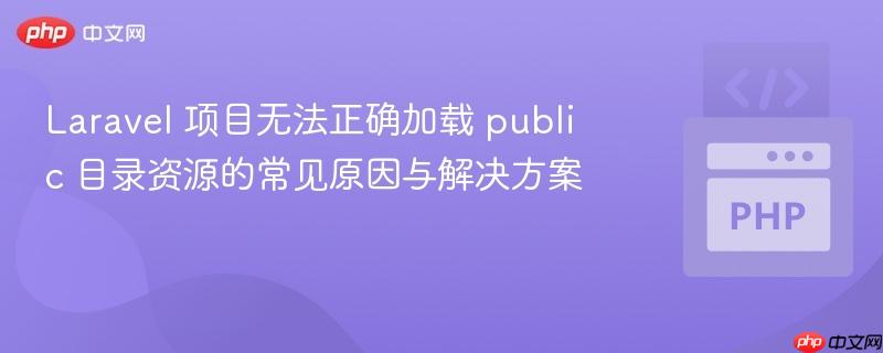 Laravel 项目无法正确加载 public 目录资源的常见原因与解决方案