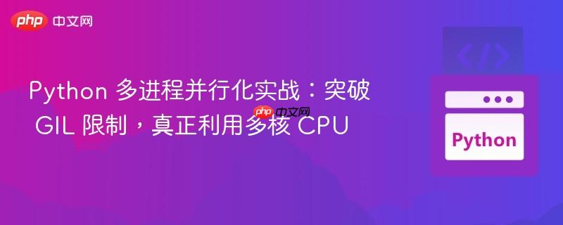Python 多进程并行化实战：突破 GIL 限制，真正利用多核 CPU