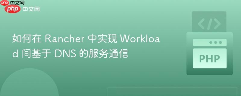 如何在 Rancher 中实现 Workload 间基于 DNS 的服务通信
