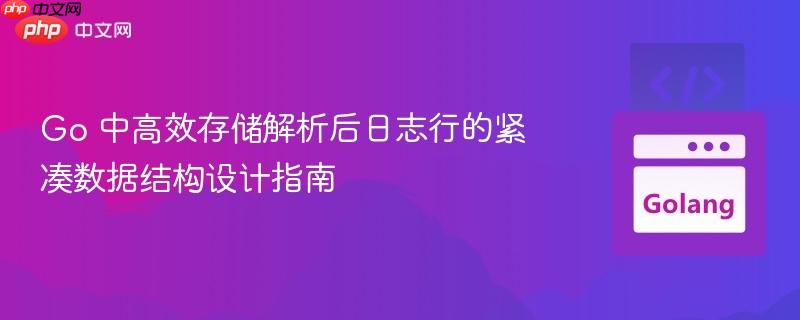 Go 中高效存储解析后日志行的紧凑数据结构设计指南