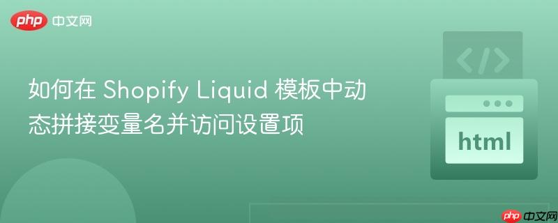 如何在 Shopify Liquid 模板中动态拼接变量名并访问设置项