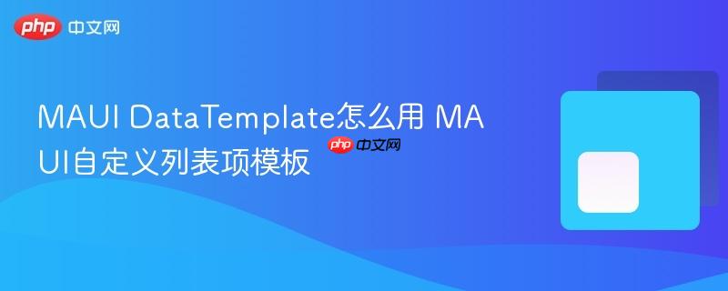 MAUI DataTemplate怎么用 MAUI自定义列表项模板
