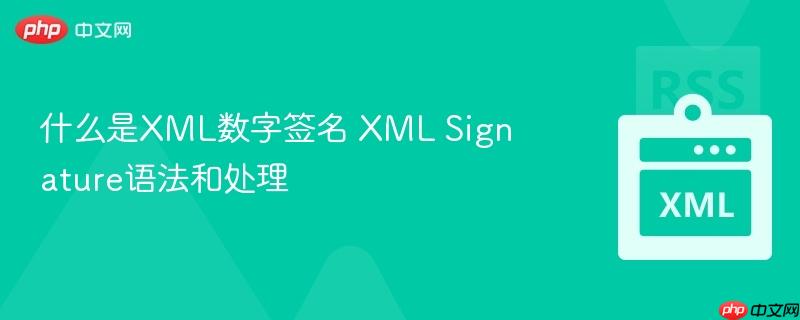 什么是XML数字签名 XML Signature语法和处理