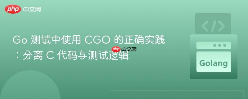 Go 测试中使用 CGO 的正确实践：分离 C 代码与测试逻辑
