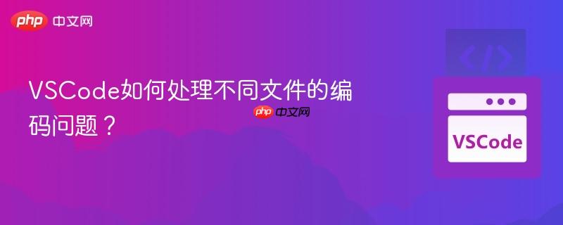 VSCode如何处理不同文件的编码问题？