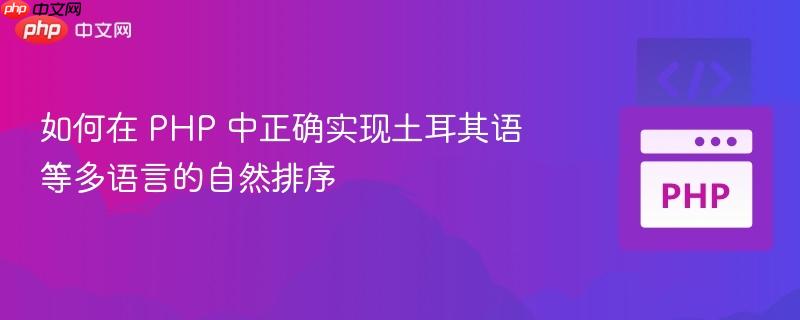 如何在 PHP 中正确实现土耳其语等多语言的自然排序