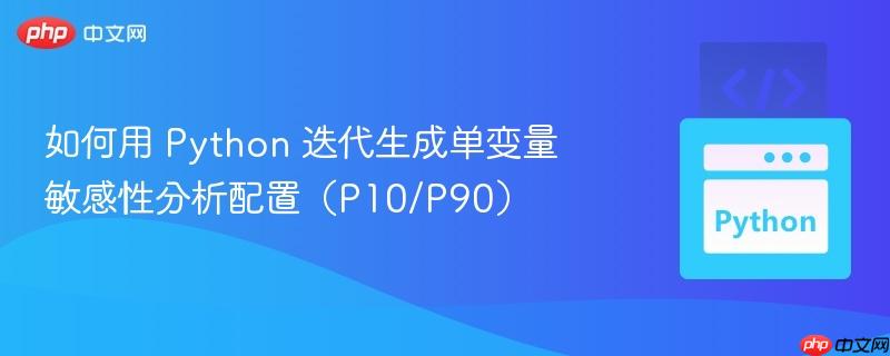 如何用 Python 迭代生成单变量敏感性分析配置（P10/P90）