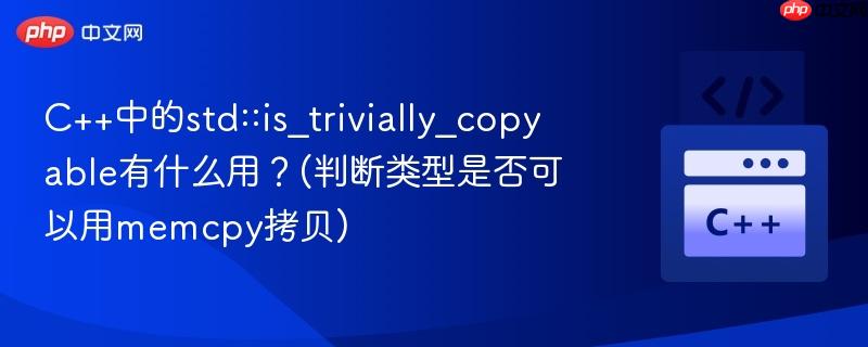 C++中的std::is_trivially_copyable有什么用？(判断类型是否可以用memcpy拷贝)