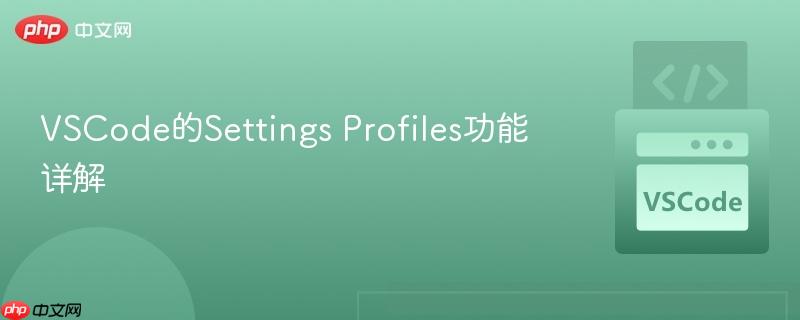 VSCode的Settings Profiles功能详解