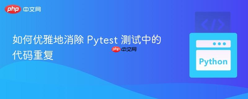 如何优雅地消除 Pytest 测试中的代码重复