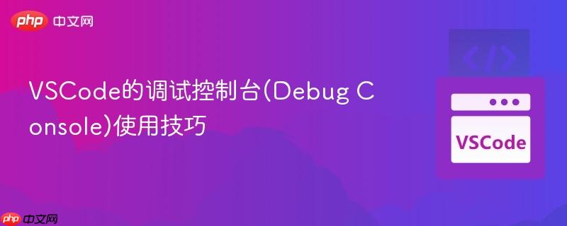 VSCode的调试控制台(Debug Console)使用技巧