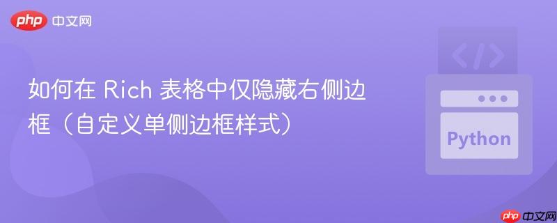 如何在 Rich 表格中仅隐藏右侧边框（自定义单侧边框样式）