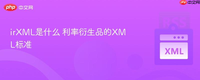 irXML是什么 利率衍生品的XML标准