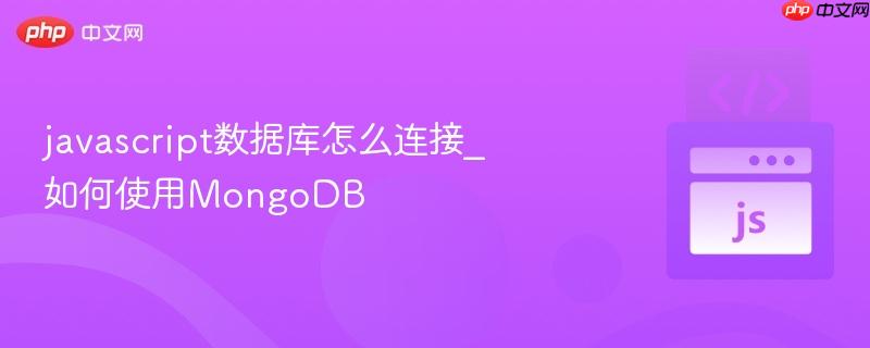 javascript数据库怎么连接_如何使用MongoDB