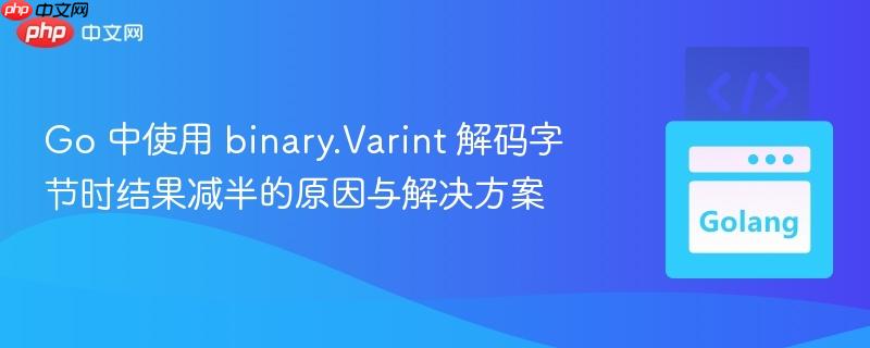 Go 中使用 binary.Varint 解码字节时结果减半的原因与解决方案