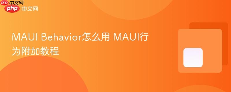 MAUI Behavior怎么用 MAUI行为附加教程