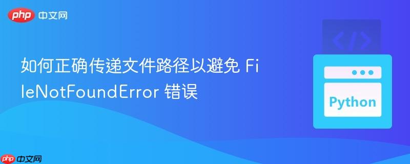 如何正确传递文件路径以避免 FileNotFoundError 错误