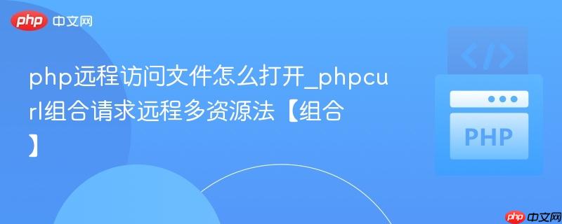 php远程访问文件怎么打开_phpcurl组合请求远程多资源法【组合】