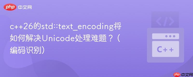 c++26的std::text_encoding将如何解决Unicode处理难题？ (编码识别)