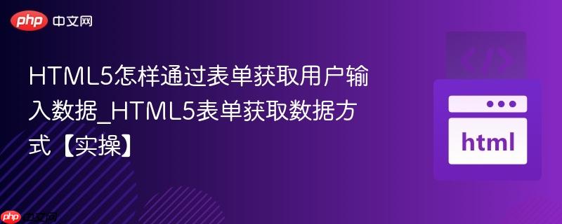 HTML5怎样通过表单获取用户输入数据_HTML5表单获取数据方式【实操】