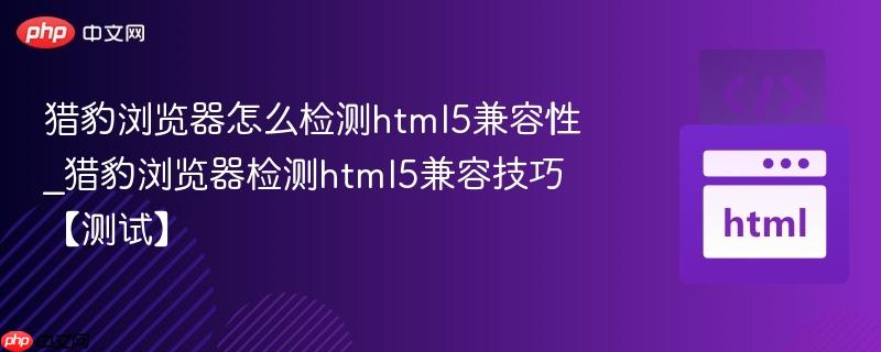 猎豹浏览器怎么检测html5兼容性_猎豹浏览器检测html5兼容技巧【测试】